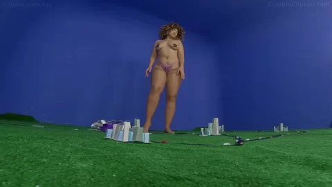 Horny Mega Alien Attack in Tiny Country